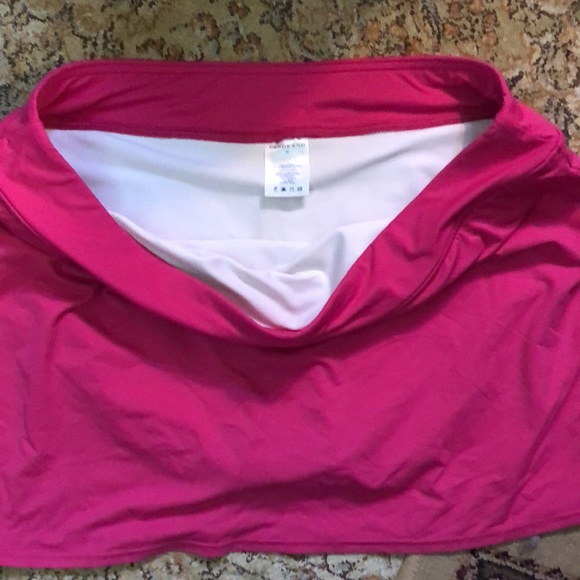 LANDS END Size 24W Swimskirt Brief Panty with Skirt On Top Tankini pink $69 NEW - Picture 10 of 15